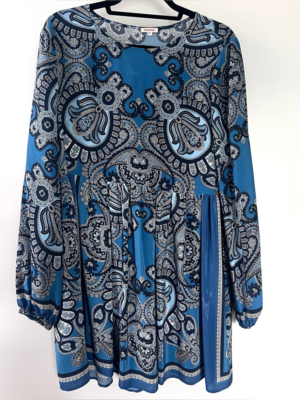 P.A.R.O.S.H Silk Paisley Print Mini  Dress